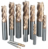 Frez fi 4  x 16  x 75 mm  węglikowy 4-piórowy TiAIN