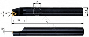 Nóż tokarski S20K - STFCR16 fi 20 mm na płytkę TCMT160404