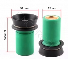 Obudowa z rolką pojedynczą fi 22 x 32 L43  mm do wycinarki drutowej