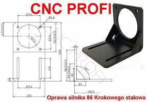 Oprawa silnika stalowa 86x86 mm