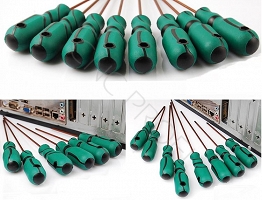 Zestaw 4 śrubokrętów precyzyjnch krzyżowych  fi 3 mm 75 ; 100 ; 150 ; 200 mm Stal CrV