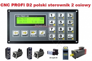 Zestaw sterownik D2 CNC 2 osiowy ze sterownikiem krokowym silnikiem 8,7Nm