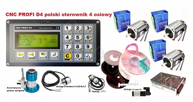 Zestaw D4 CNC 3 silniki serwokrokowe 8,5 Nm , sterowniki 6A z montażem